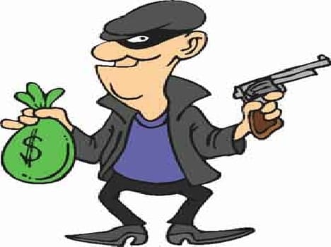 The thugs fled with gold rings